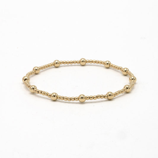 Malibu 2x4 14k Gold Filled Beaded Bracelet - 2mm4 / 6.5"