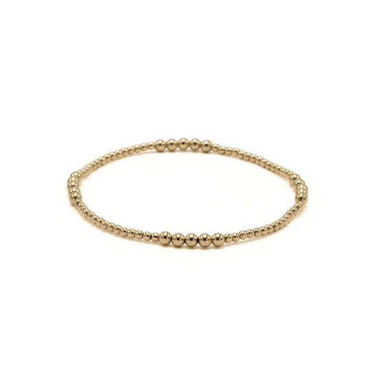 The Hamptons 2x3 14k Gold Filled Beaded Bracelet - 6.5"
