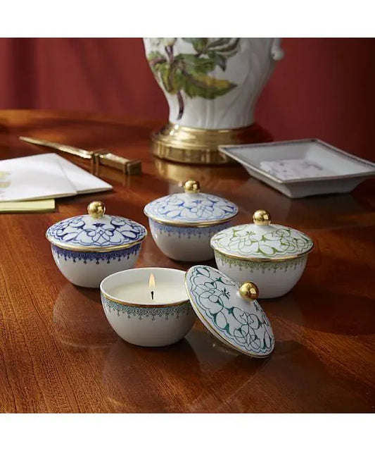 Green Apple Lace Petite Round Box Candle