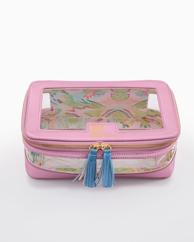 Metallic Light Pink Tile Storage Bag