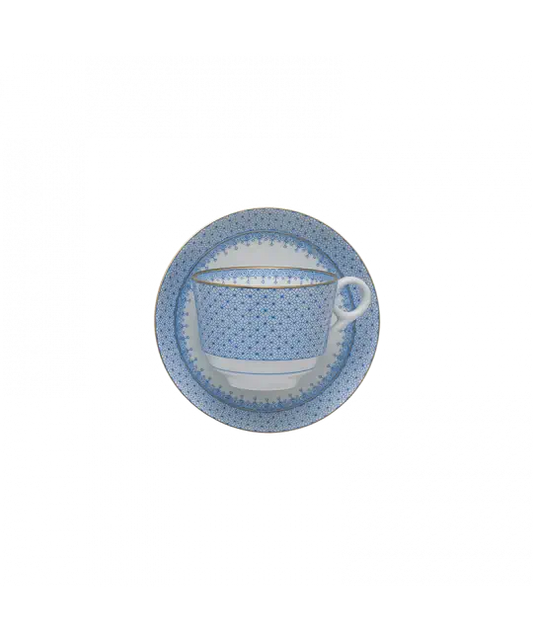 Cornflower Lace Teacup & Saucer