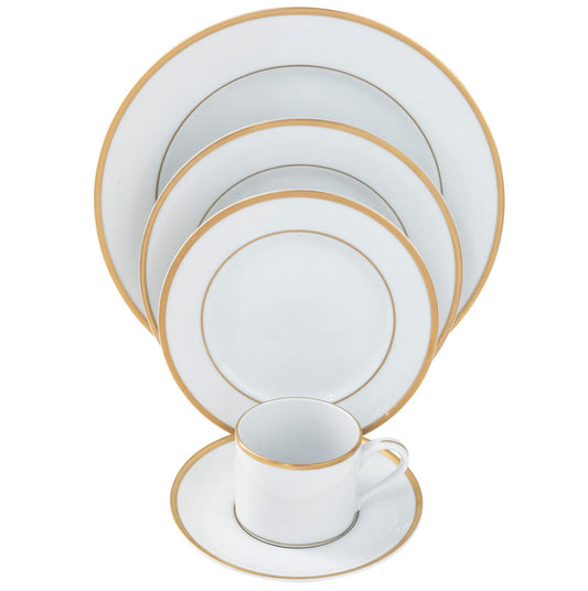 Signature Gold Bread & Butter Plate - Ultra White (No Monogram)