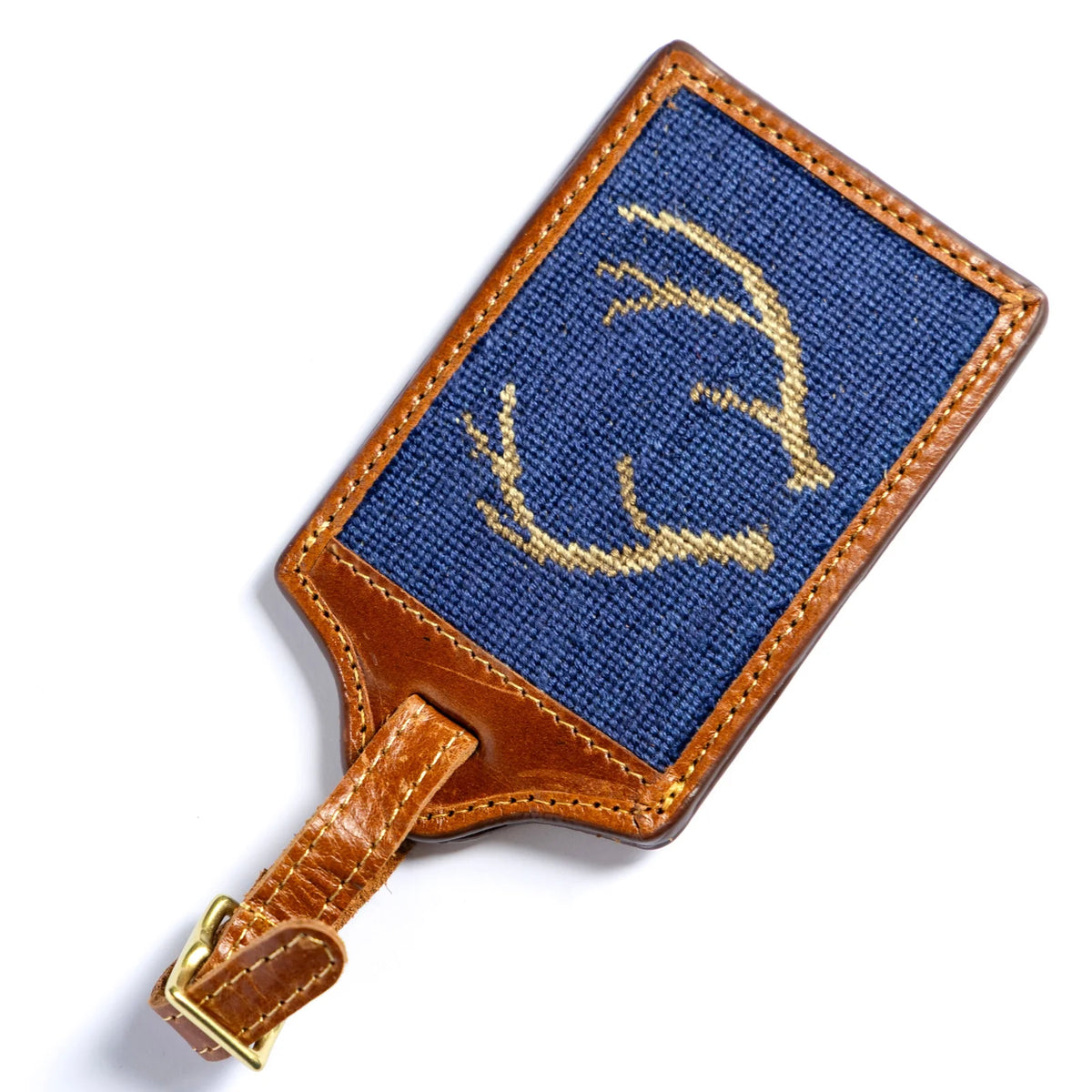 Steadfast Needlepoint Luggage Tag