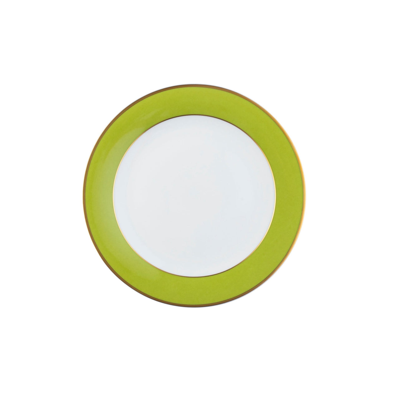 ColorSheen Apple Green Gold Bread & Butter Plate - Ultra White (No Monogram)