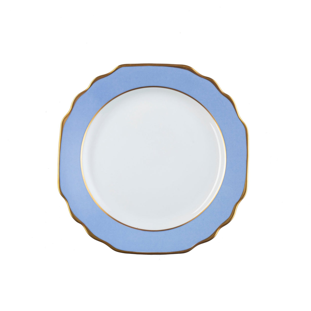 Georgian Colorsheen Light Blue - Gold Banding - Bread & Butter Plate - Ultra White (No Monogram)