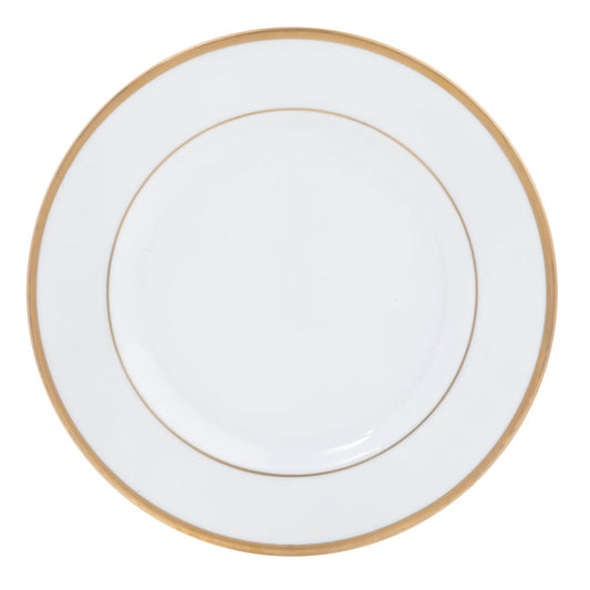 Signature Gold Salad Plate - Ultra White (No Monogram)
